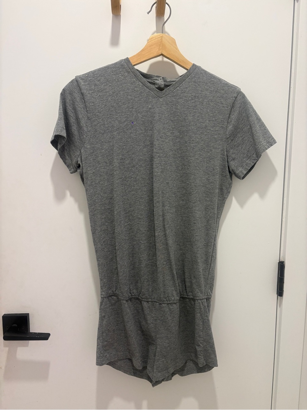 Paloma Wool Gray Short-Sleeve Jumpsuit